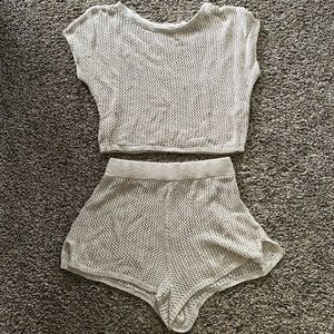 Abercrombie and Fitch tan swim cover up set
